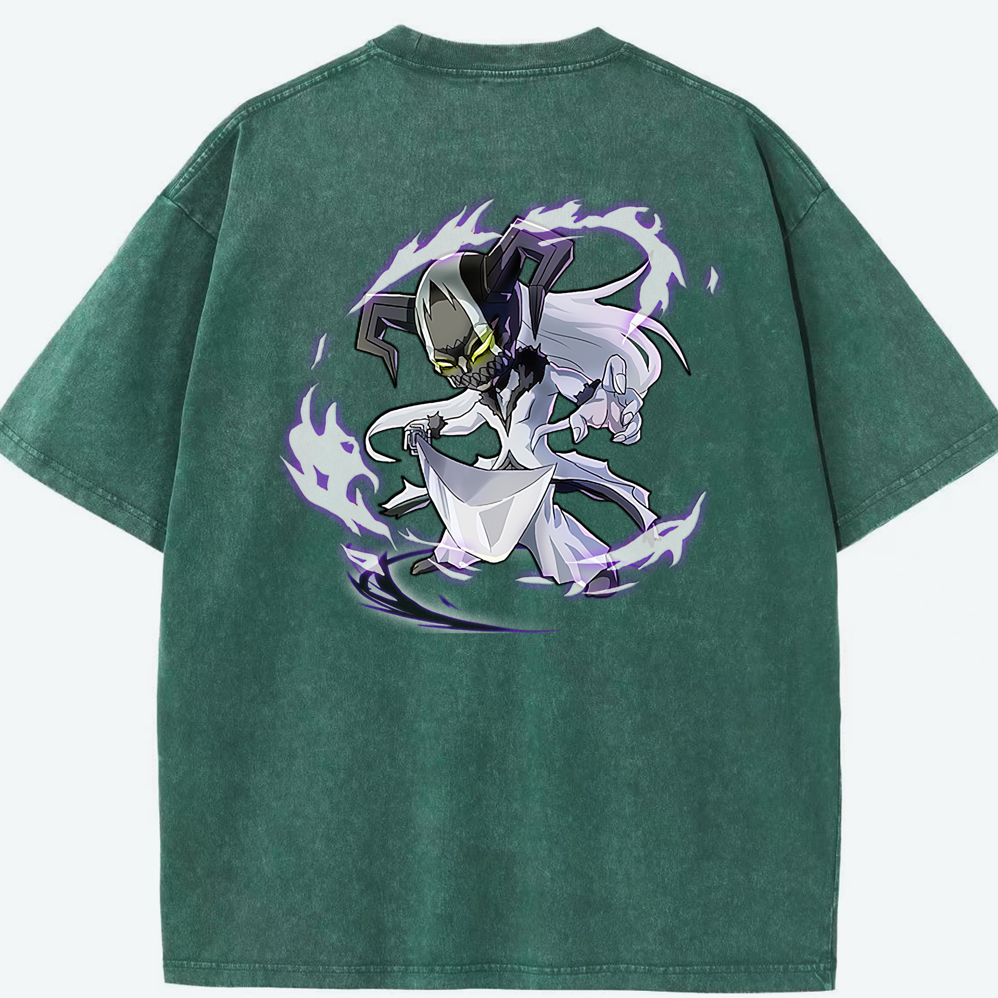 （画像用） ブリーチ 黒崎一護（くろさき いちご）BLEACH Kurosaki Ichigo 綿100% ヴィンテージ風 半袖Tシャツ（背面プリント）